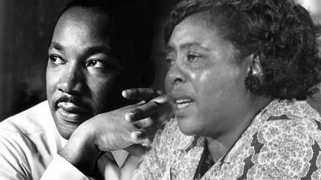 Portriats of Martin Luther King, Jr., and Fannie Lou Hamer