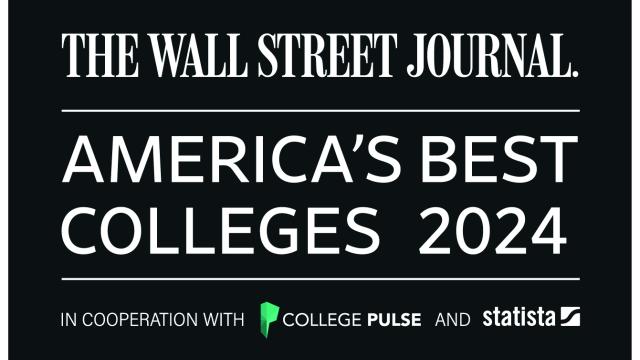 Logo of Wall Street Journal rankings showing FPU as a Best College