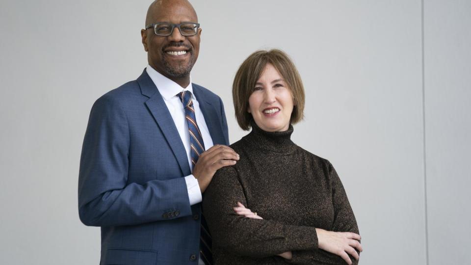 Photo of André Stephens, Ph.D., (left) and Beth Stephens  