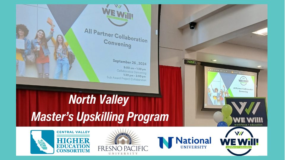 Graphic including "North Valley master's Upskilling Program"