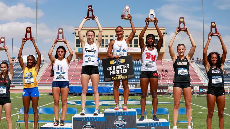 Photo of Brianna Green at awards podium