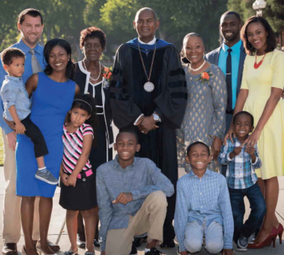 President Joseph Jones and family