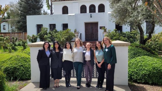 Psychology students and faculty stand outside at theat the 51st Western Psychology Conference for Undergraduate Research April 26 at St. Mary&#039;s College in Moraga, CA (order listed in the article) 