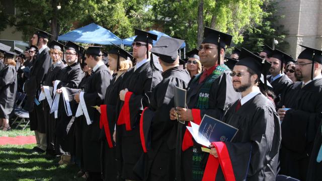 Graduates on the green