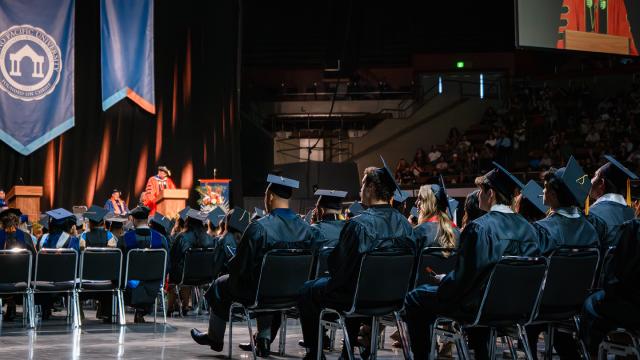 FPU President André Stephens addresses graduates at 2026 commencement