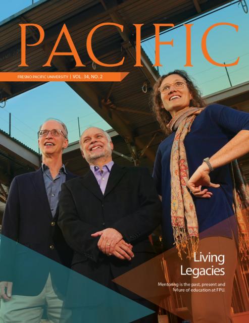 Fall 2021 Pacific Magazine Cover, Fresno Pacific University Vol. 34 No. 2: "Living Legacies: Mentoring is the past, present and future of education at FPU"
