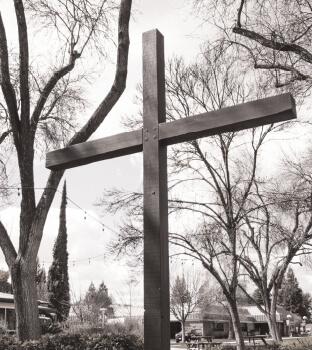 Old photo of the cross in the Forest